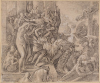 K II 073
<br/>
De schaking van Helena
<br/>
<em>Primaticcio, Francesco (1504-1570) - kopie naar</em>